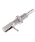Heavy Duty Retractable Indexing Spring Plunger With L Handle And Nut Precision M16 Replacement Pin in silver, showcasing detailed lock mechanism.