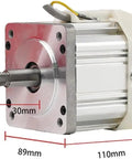750W Silent Brushless Servo Motor With Speed Controller For Belt Sander And DIY Lathe 110V dimensions 89x110mm side view