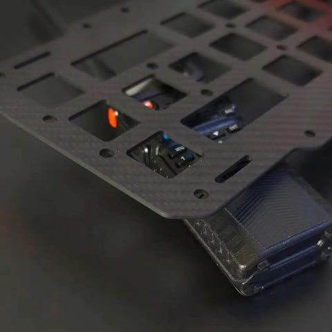 Rugged Tactical Sun Visor Rack With Reinforced Panels And Secure Lash Bands For Tesla Cybertruck close-up showing durable design and tools storage.