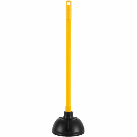 Yellow-handled Value Plus Plunger with flexible seal for easy toilet and drain unclogging.