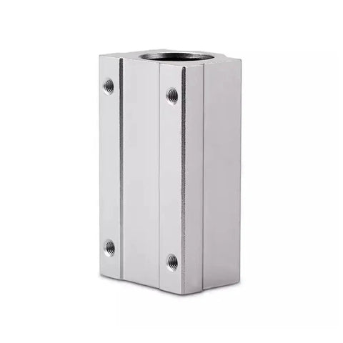 One Piece Linear Motion Ball Bearing Slider Block Bushing SC20LUU, 20mm bore, sturdy metal construction for CNC and 3D printer use.