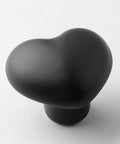 Black heart shaped cabinet knob from Heart Shaped Ceramic Cabinet Knob Set 15 Pieces Dope Glossy Finish With 3 Screw Lengths M4 22mm 25mm 40mm