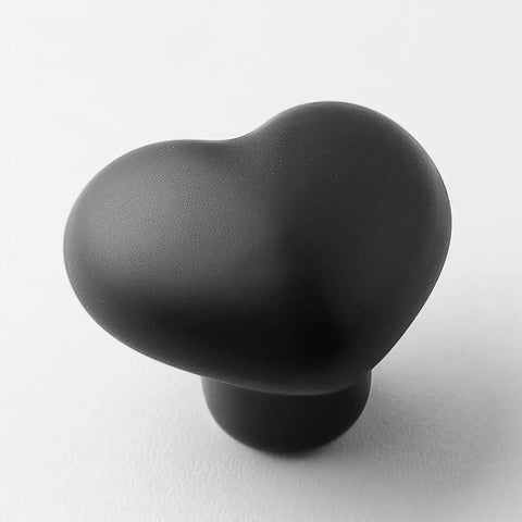 Black heart shaped cabinet knob from Heart Shaped Ceramic Cabinet Knob Set 15 Pieces Dope Glossy Finish With 3 Screw Lengths M4 22mm 25mm 40mm