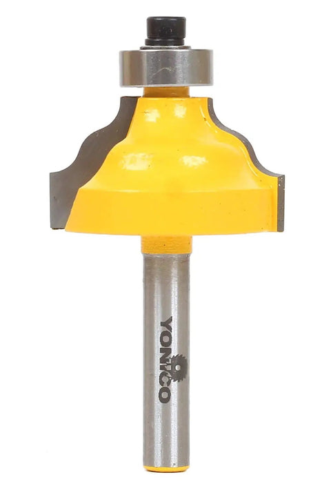 Front view of Wavy Edge Forming Router Bit Pro Grade Tungsten Carbide For One Half Inch And One Quarter Inch Shank For Table Mount Or Handheld Routers Creates Decorative Moldings And Waves Induction Brazed For Pros And DIYers