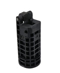 BT50 Tool Holder Sleeve Pot With A Solid 75 Degree Bend For Cnc Milling Rigs in black plastic material.