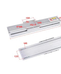Heavy Duty Fully Enclosed Linear Slide Table With Manual Handwheel And Dust Guard Featuring 200Kg Load Rating And Precision SfU2010 Ballscrew dimensions of 168x70mm and M6 fittings