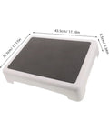 Portable Puppy Training Platform With Non Skid Surface for indoor and outdoor use, slip resistant plastic board dimensions shown