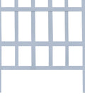 Close-up of white PVC grid from Vinyl Garden Trellis For Outdoor Climbing Plants 35 By 75 White Wall Mount With Steel Ground Anchors