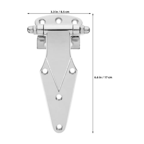 Rock Solid Zinc Alloy Cold Storage Door Hinges Heavy Duty Freezer Hinge Replacement For Walk In Cooler And Industrial Refrigeration 2 Pack, 6.6 in long, premium zinc alloy construction.