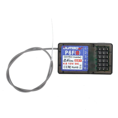 P6FG receiver from X6 Rc Transmitter With Three Receivers Gyro And Lights Control For Rc Cars Boats Tanks Crawlers Off Road Vehicles