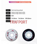 4 Pack Inline Skate Wheels 72mm 76mm 80mm 82A PU Premium Wheels With ABEC 9 Bearings, black and white flat training wheels