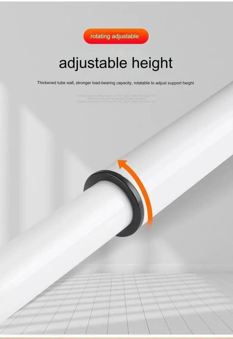 Adjustable height mechanism on Beefy Heavy Duty Folding Table Legs For Home And Office, Portable Steel Furniture Supports Up To 350 Pounds, Easy Install For Beds Cabinets Sofas And More, Rust Resistant Electroplated Finish