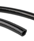 Close-up of fuel line from Universal 3/8 Inch Boat Fuel Line Assembly Kit with Primer Bulb and Steel Hose Clamps Dual Check Valves Triple Sealing.