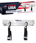 Wall Mounted Tie Down Hanger Rack For Enclosed Trailers And Garage Storage, Aluminum Organizer for tie downs, silver