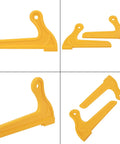 Badass Two Pack V Shaped Push Blocks For Woodworking Safety Ergonomic Anti Kickback Jig Hella Durable Router Table Feeder Band Saw And Jointer Hand Holder No Sweat Workshop Staple in yellow polymer with contoured grips.