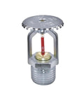 High Grade Chrome Fire Sprinkler Head With Horizontal Upright Spray And Polished Escutcheon Cover Half Inch NPT Connection automatic activation.