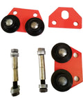Two Ton Push Trolley Beam Trolley 4400 Lbs Capacity Dual Wheels Crane Lift components, including adjustable rail parts.