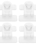 Four Pack Cabinet And Oven Door Safety Locks For Childproofing Home And Daycare, Durable Plastic Latches For Cabinets