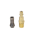 Heavy Duty 90 Degree Air Die Grinder, Right Angle Pneumatic Tool With Adjustable Head, two connectors on white background.
