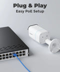 4K Ultra HD Security Camera System With 8 PoE Cameras H265 Wired Surveillance Kit Person And Vehicle Detection shown with NVR setup