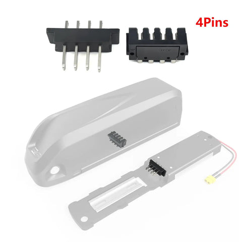 Ebike Battery Power Discharge Connector 4 Pins Male Or Female Plug For Hailong 1 2 Max Base Plate Mounted Parts Replacement Compatible With Hailong Battery Box And Ebike Pack