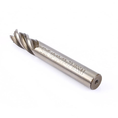 BAFOVY end mill bit, 10 mm diameter, 4-flute HSS straight-shank cutter for CNC milling