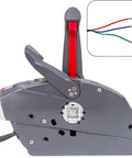 Remote Boat Engine Control Box With Key Switch 5006180 side view showing side mount and wire connections