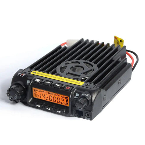 VHF 136-174 MHz Mobile Transceiver 65 Watt With 200 Alphanumeric Channels showing front controls and display