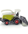 Claas Forage Harvester Toy Model With Metal Frame And Plastic Body In White And Green, Swiveling Ejection Pipe, Rugged Build