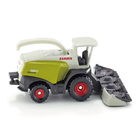 Claas Forage Harvester Toy Model With Metal Frame And Plastic Body In White And Green, Swiveling Ejection Pipe, Rugged Build