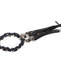 Ratcheting Chain Exhaust Pipe Cutter For Tight Spaces, Heavy Duty Tube Cutting Tool For Car Tailpipes Up To 90mm, No Sweat Muffler Removal, black alloy steel chain pipe cutter with T-handle