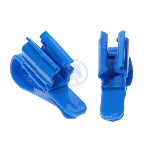 Home Brew Bucket Clip Siphon Tube Hose Flow Control Clamps For Beer And Wine Making, 1 pair, blue durable plastic