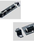 12 Piece 5 Inch Sliding Barrel Bolt Latch Kit Crafted From Heavy Duty Iron features sleek finish for wood gates and shed doors