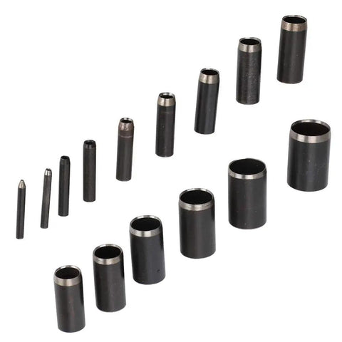 V Shape Punch Set For Leather Belt Perforation Stainless Steel Tail Cutter With Round Holes For DIY Projects
