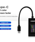 USB C Power Meter And Tester For Go-To Voltage And Current Checks 4-30V 0-6.5A Digital Multimeter With LED Display showing screen