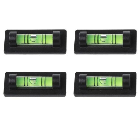 Bubble Level Base Leveling Beads Water Leveling Gauge For Mini For Spirit, four compact level vials with flat black bases.