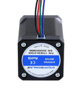 Beefy Torque Nema 17 Stepper Motor Bipolar 60Ncm With 1.65x1.65x2.36 Inch Body, rear view showing wiring, made for 3D printers and CNC machines.