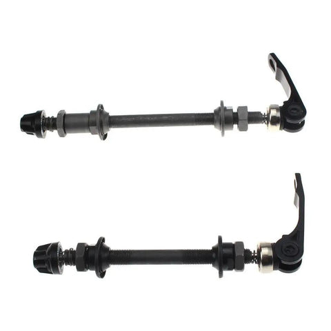 Front And Rear Quick Release Skewers For Road, Mountain, MTB And BMX Bikes, Built To Last Iron Bike Axle Set With Short Front Lever