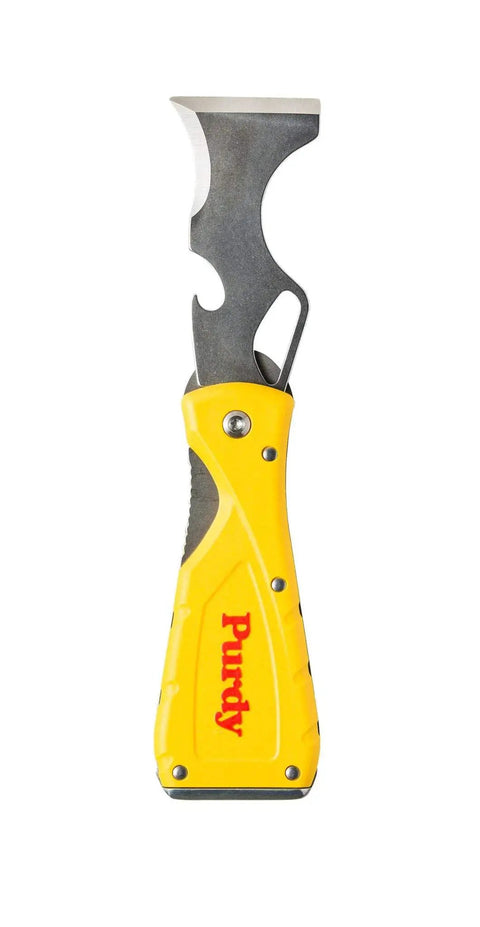 10 In 1 Folding Multi Tool With Locking Blade And Rust Resistant Stainless Steel Construction Includes Caulk Cutter And Cleaner Bottle Opener Nail Set End Scraper Spreader And Roller Everyday Carry For DIY Projects On The Go