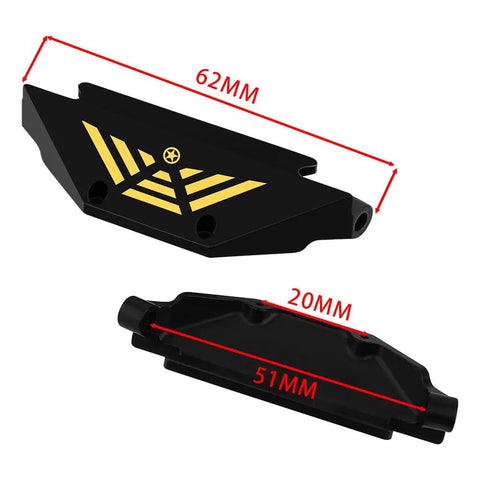 Brass Black Coated Side Plates And Pedal Body Bracket For 1 24 Axial AX24 RC Crawler Chassis Upgrade size dimensions