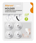 Four Pack Stand Mixer Attachment Organizer For KitchenAid Accessories with Flex Edge Beater Flat Beater Dough Hooks And Wire Whip Universal Holder Rack displayed with packaging