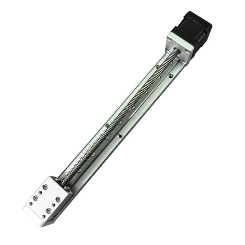 Compact Linear Stage Actuator For CNC Precision Motion Table Travel 200mm Stainless Steel Nema 14 Stepper Motor visible