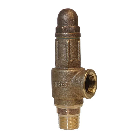 Merrill PRVHDNL100 1-inch no-lead brass pressure relief valve contractor-grade 75 psi cold water systems