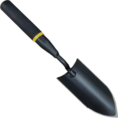 Heavy Duty Garden Hand Trowel Set With Carbon Steel Blades And Rubber Grips 2 Pack For Digging And Planting Built To Last Rustproof Black