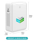 Plug In And Go No Fuss 2000W Noiseless Step Up Voltage Converter 110V To 220V with dimensions and weight displayed