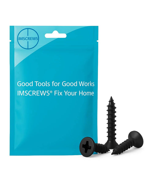 Heavy Duty Black Wood Screws For Cabinet Hinges And Drawer Slides In 304 Stainless Steel Flat Head Self Tapping 6 x 1
