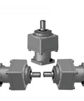 Heavy Duty Precision Planetary Gearbox Motor Reducer Featuring Knockout Shift Ratios For Industrial Upgrades And Custom Rig Builds That Grip Hard And Run Slick Every Single Day, three angles of a sealed gray gearbox.