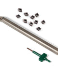 Three Quarter Inch Right Hand Indexable Boring Bar Set With SCLCR3 Holder And Ten Pro Grade Carbide Inserts CCMT09T304 displayed