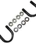 Rear Drive Shaft Center Support And Universal Joint U Bolt Kit Replacement For Chevy Silverado 2500 2008 2009 2500HD 2007 2016 3500 2008 2009 3500HD 2007 2016 Heavy Duty Upgrade With Easy Install, black U-bolts, nuts, and washers