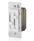 Ceiling Fan Control And Dimmer Switch With Separate Fan Speed And Light Dimmer For LED CFL Halogen And Incandescent Bulbs Plug And Play Setup White 66DF-10W in angled view